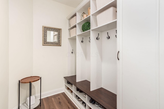 5866 Morganwood Sq, Hilliard, OH 43026 - mudroom featuring dark wood finished floors and baseboards