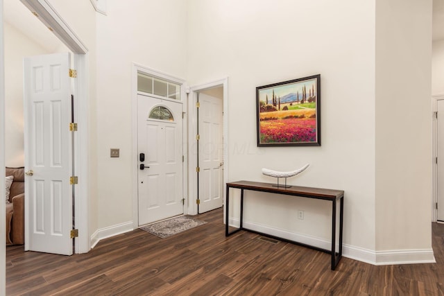 5866 Morganwood Sq, Hilliard, OH 43026 - foyer with dark wood-type flooring and a high ceiling