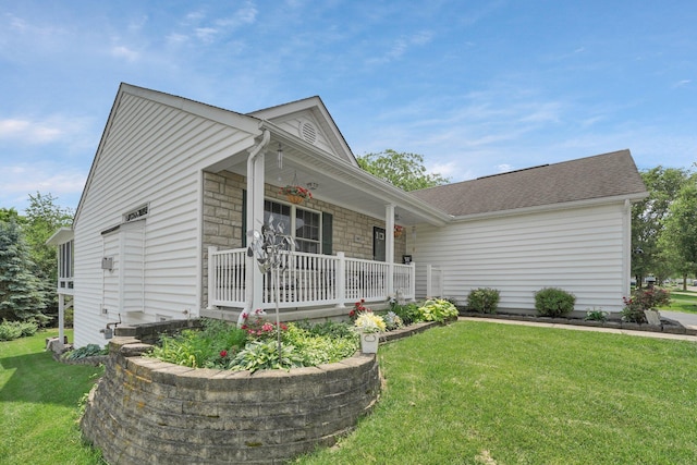 5405 Boucher Dr, Orient, OH 43146 - view of front of house featuring a porch, a front yard, and roof with shingles