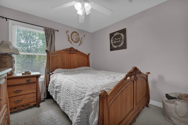 5405 Boucher Dr, Orient, OH 43146 - bedroom with light colored carpet and ceiling fan