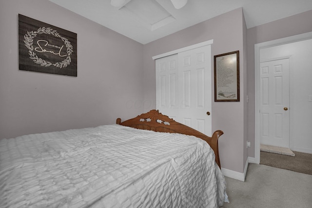5405 Boucher Dr, Orient, OH 43146 - carpeted bedroom featuring attic access, a closet, and a ceiling fan
