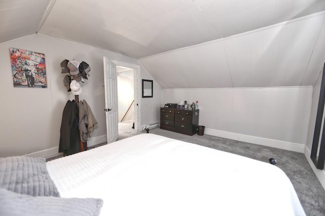 93 E 6th St, Fredericktown, OH 43019 - carpeted bedroom featuring vaulted ceiling