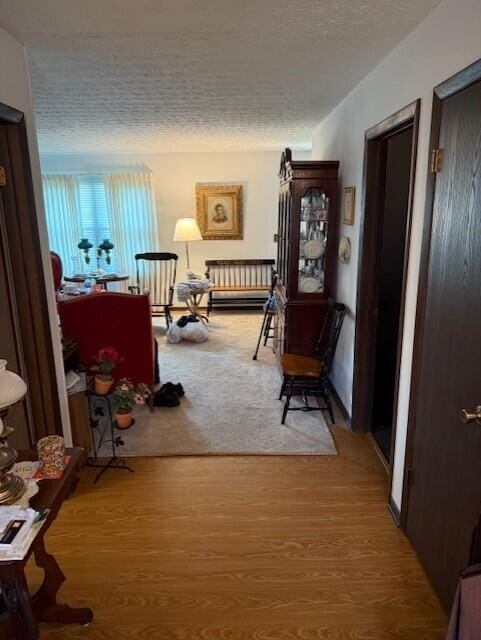 3841 Queen Anne Pl Unit A29, Grove City, OH 43123 - hall with a textured ceiling and wood finished floors
