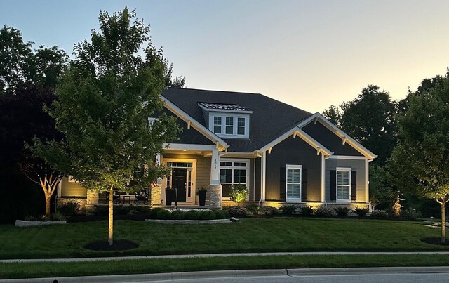 3017 Highland Woods Blvd, New Albany, OH 43054 - craftsman-style house featuring a front yard and a porch