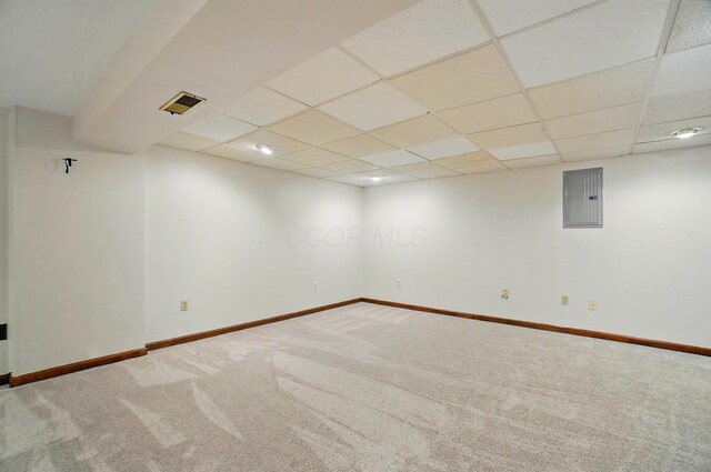 1574 River Bend Rd, Columbus, OH 43223 - carpeted spare room with electric panel and a drop ceiling