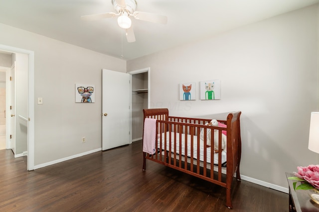 1276 Bryson Rd, Columbus, OH 43224 - bedroom with wood finished floors and a ceiling fan