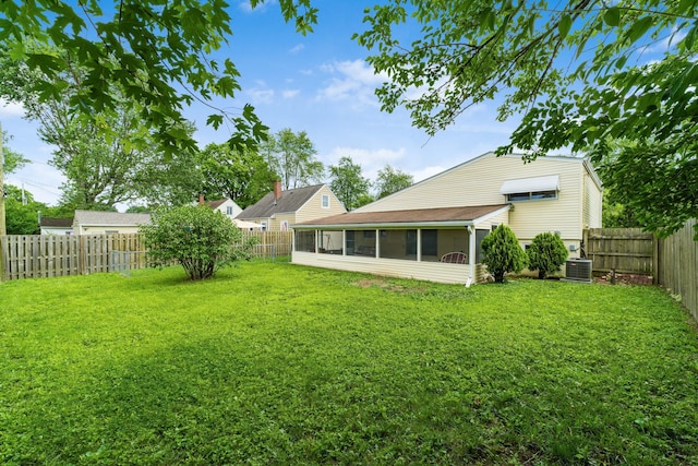1276 Bryson Rd, Columbus, OH 43224 - fenced backyard featuring a sunroom