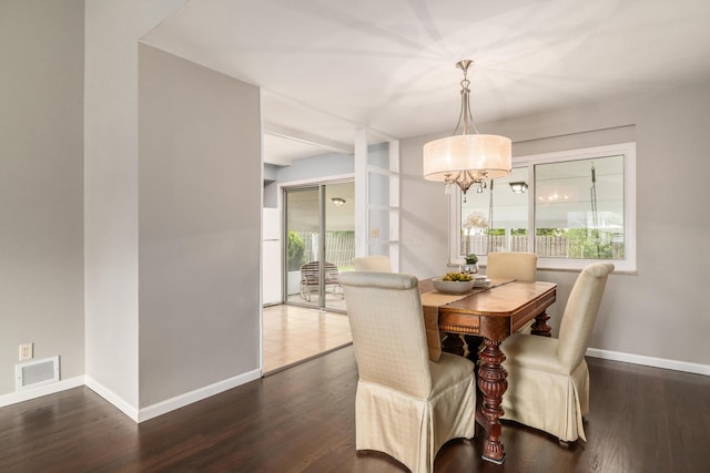 1276 Bryson Rd, Columbus, OH 43224 - dining space with wood finished floors and a chandelier