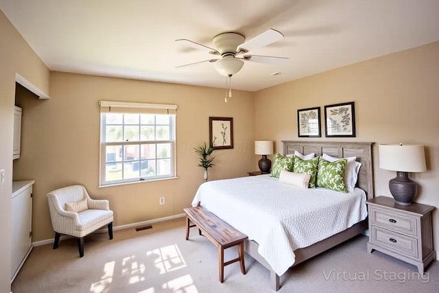 83 Tarryton Ct W, Columbus, OH 43228 - bedroom featuring light colored carpet and ceiling fan