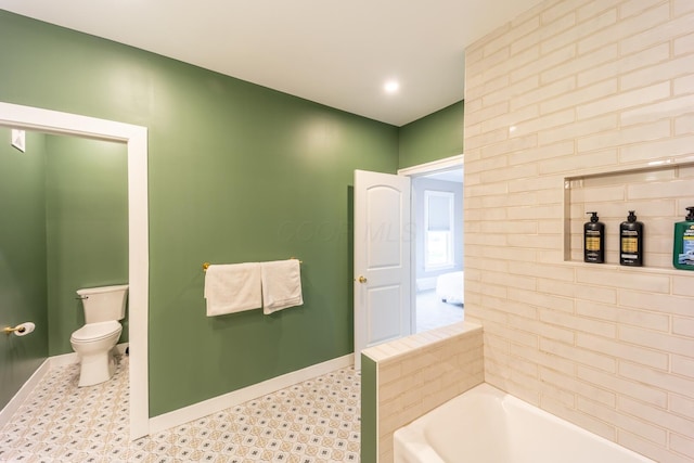 56 S Champion Ave, Columbus, OH 43205 - full bath with a garden tub and tile patterned floors