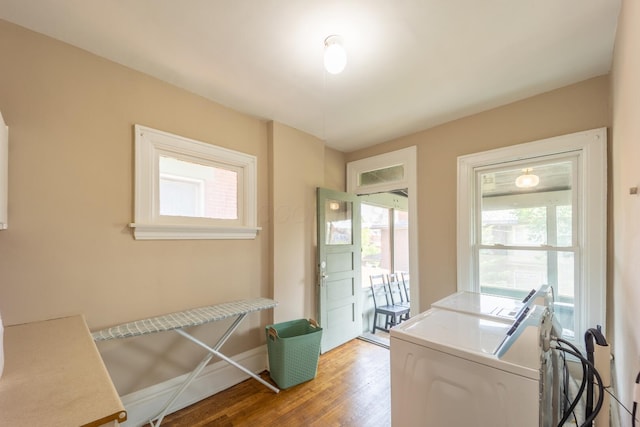 56 S Champion Ave, Columbus, OH 43205 - home office featuring wood finished floors and washer and dryer