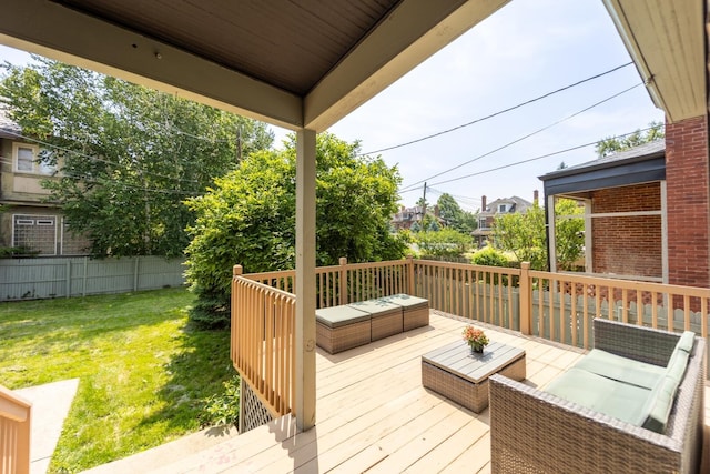 56 S Champion Ave, Columbus, OH 43205 - wooden deck featuring outdoor lounge area