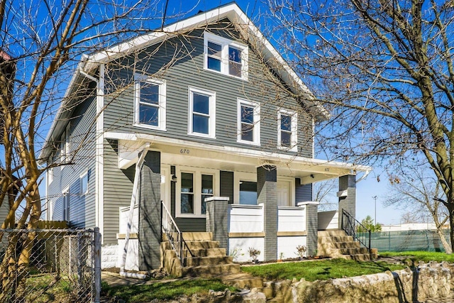 670-672 E Jenkins Ave, Columbus, OH 43207 - traditional style home with a porch and stairs
