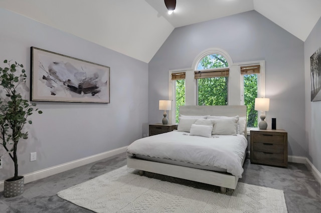 3917 Tarrington Ln, Columbus, OH 43220 - bedroom with carpet floors and vaulted ceiling