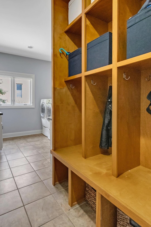 3917 Tarrington Ln, Columbus, OH 43220 - mudroom with independent washer and dryer and tile patterned flooring