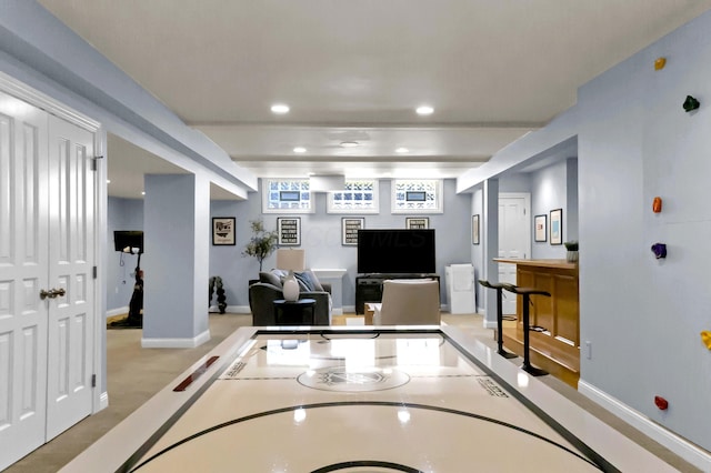 3917 Tarrington Ln, Columbus, OH 43220 - living room featuring recessed lighting and baseboards