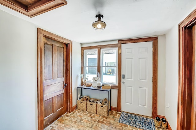 6997 State Route 734, Jamestown, OH 45335 - foyer with baseboards and brick flooring
