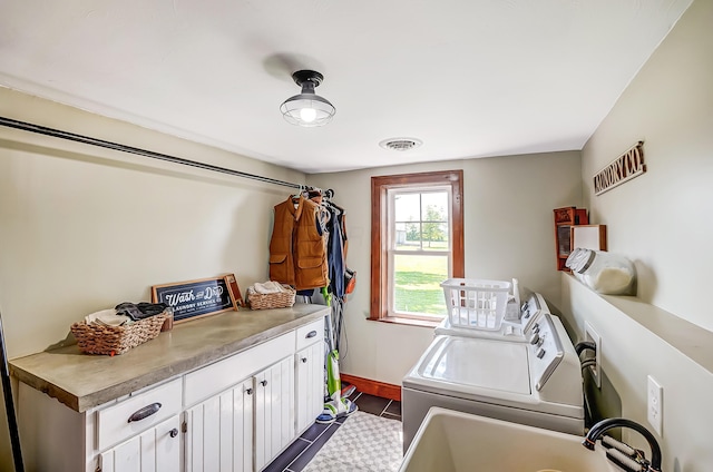 6997 State Route 734, Jamestown, OH 45335 - washroom featuring independent washer and dryer and cabinet space