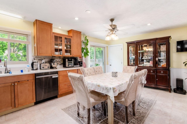 7484 Blue Fox Ln, Columbus, OH 43235 - dining space with recessed lighting and a ceiling fan