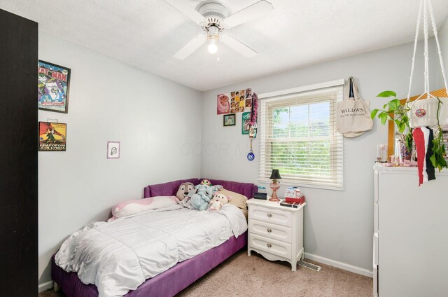 7484 Blue Fox Ln, Columbus, OH 43235 - bedroom featuring light colored carpet and ceiling fan