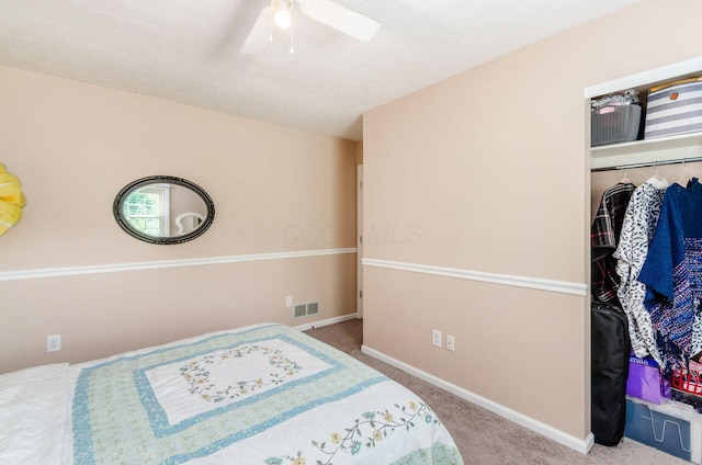 7484 Blue Fox Ln, Columbus, OH 43235 - carpeted bedroom featuring a closet and a ceiling fan