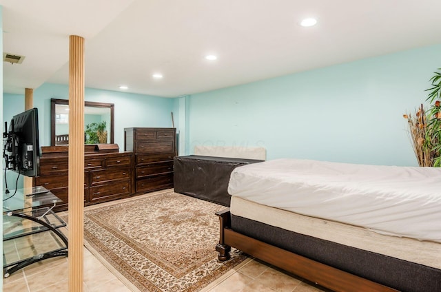 7484 Blue Fox Ln, Columbus, OH 43235 - bedroom featuring light tile patterned flooring and recessed lighting