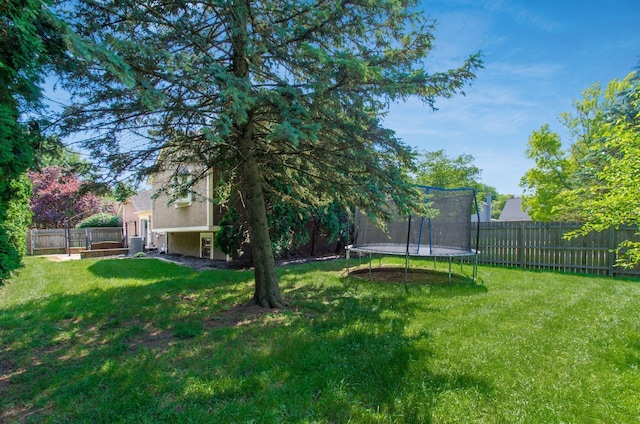 7484 Blue Fox Ln, Columbus, OH 43235 - fenced backyard with a trampoline