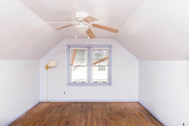 1155 E 26th Ave, Columbus, OH 43211 - bonus room with hardwood / wood-style floors, vaulted ceiling, and ceiling fan