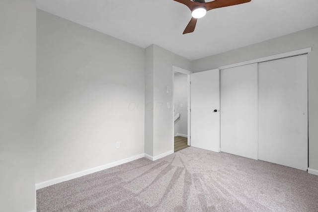 840 Pine Way Dr Unit D2, Columbus, OH 43085 - unfurnished bedroom with carpet floors, a closet, and a ceiling fan