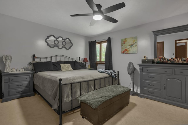 2542 Eckert Rd, Lexington, OH 44904 - bedroom featuring light carpet and ceiling fan