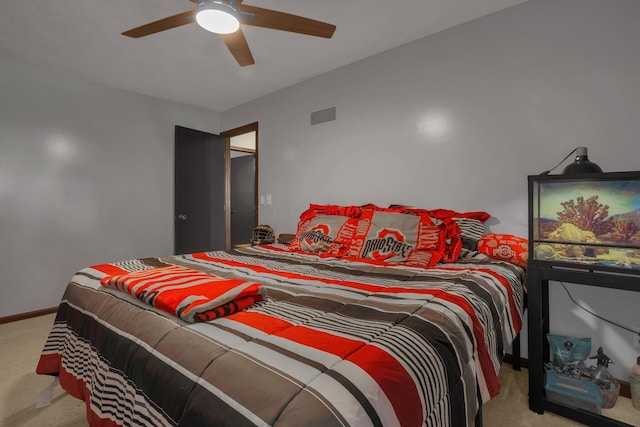 2542 Eckert Rd, Lexington, OH 44904 - carpeted bedroom with ceiling fan and baseboards