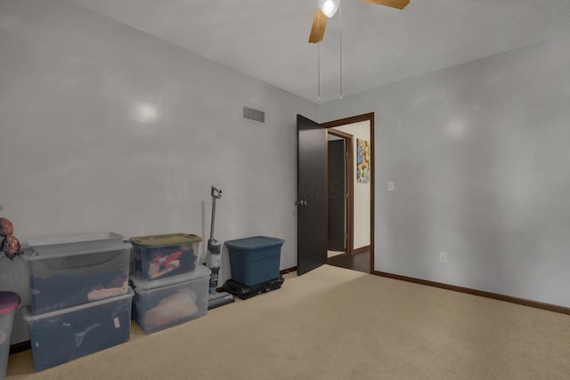 2542 Eckert Rd, Lexington, OH 44904 - carpeted empty room with ceiling fan and baseboards
