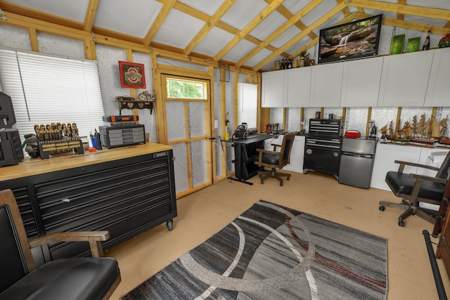 2542 Eckert Rd, Lexington, OH 44904 - home office featuring lofted ceiling