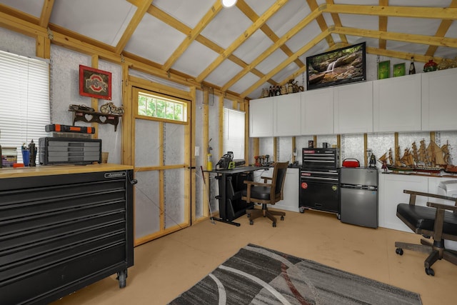 2542 Eckert Rd, Lexington, OH 44904 - office area featuring high vaulted ceiling