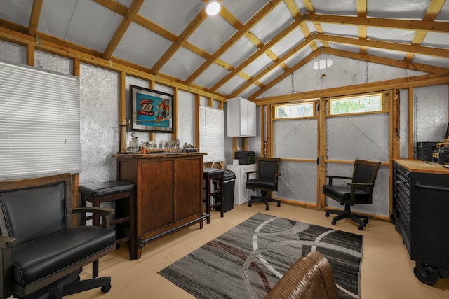2542 Eckert Rd, Lexington, OH 44904 - home office featuring vaulted ceiling
