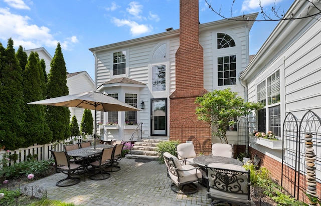 4949 Heath Gate Dr, New Albany, OH 43054 - view of patio featuring entry steps and outdoor dining area