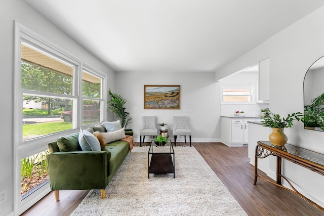 3920 Astor Ave, Columbus, OH 43227 - living room featuring wood finished floors and baseboards