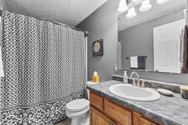 1290 Knorr Rd, Galion, OH 44833 - full bath featuring a textured ceiling, vanity, and a shower with shower curtain