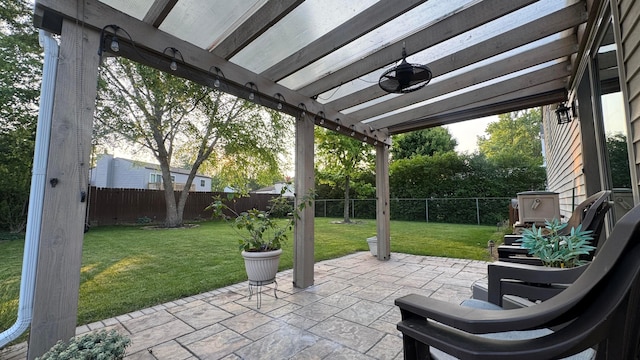 5109 Magnolia Blossom Blvd, Columbus, OH 43230 - fenced backyard with a patio area