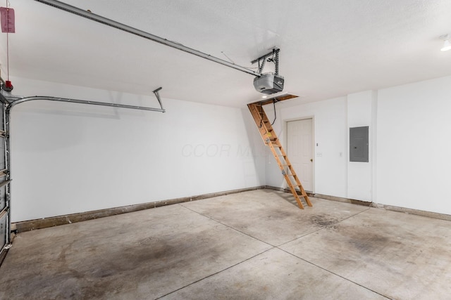 8209 Farm Crossing Cir, Powell, OH 43065 - garage with electric panel and a garage door opener