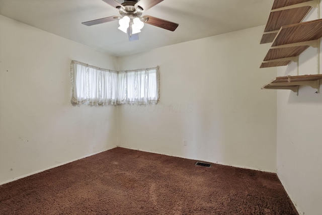 934-936 Kramer Ave, Columbus, OH 43212 - unfurnished room with dark carpet and ceiling fan