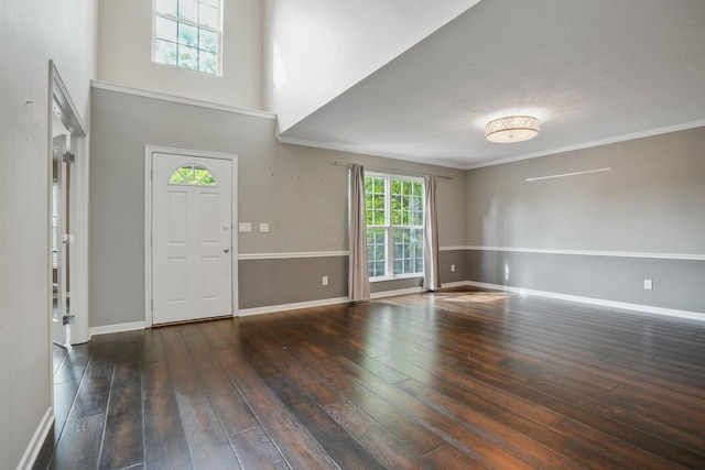 8020 Glenmore Dr, Powell, OH 43065 - foyer with hardwood / wood-style floors and ornamental molding