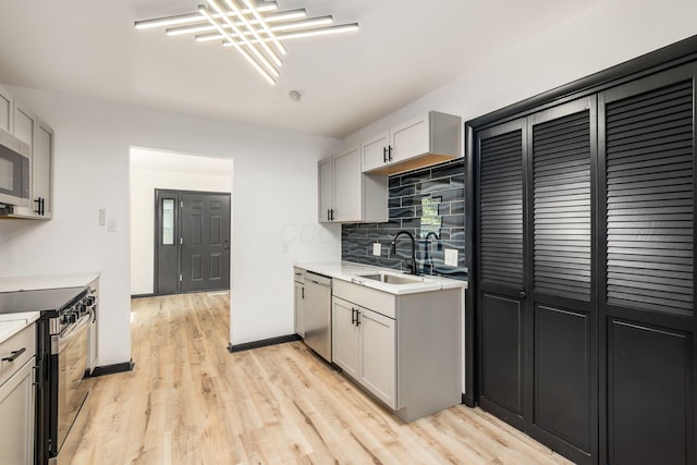 340 Danhurst Rd, Columbus, OH 43228 - kitchen with black range oven, stainless steel dishwasher, light wood finished floors, backsplash, and light countertops