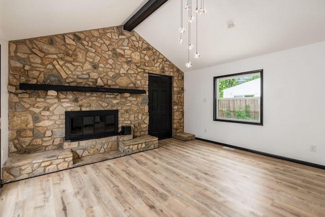 340 Danhurst Rd, Columbus, OH 43228 - unfurnished living room with a fireplace and wood finished floors