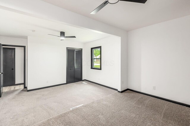 340 Danhurst Rd, Columbus, OH 43228 - empty room with ceiling fan and carpet floors