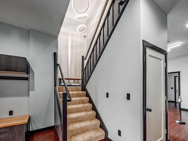 241 N 17th St, Columbus, OH 43203 - stairs featuring wood finished floors