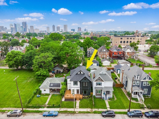 241 N 17th St, Columbus, OH 43203 - aerial view of residential area with skyline