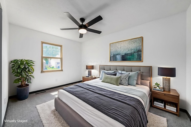 1908 Lost Valley Rd, Powell, OH 43065 - carpeted bedroom with baseboards and ceiling fan