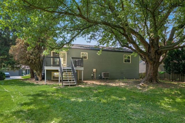 1908 Lost Valley Rd, Powell, OH 43065 - back of property with stairway and a wooden deck