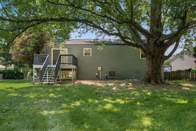 1908 Lost Valley Rd, Powell, OH 43065 - back of property featuring stairway and a wooden deck